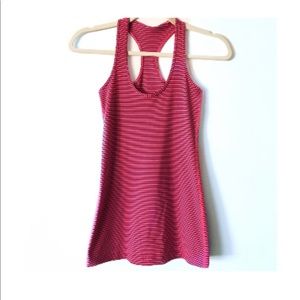 Lululemon Pink Navy Racerback Athletic Tank Top